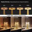 Cordless Table Lamp, Portable LED Desk Lamp, Table Sensor Control Beside Lamps, Kids Night Light with Stepless Dimming & Charging Completed Tip Light & 3 Colors Changing