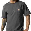 Carhartt Men's Loose Fit Heavyweight Short-Sleeve Pocket T-Shirt, Carbon Heather, (XX-Large)