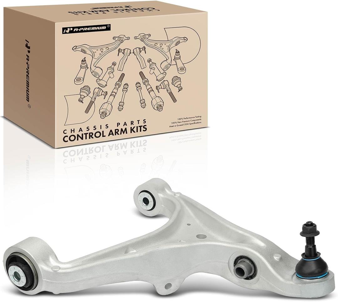 A-Premium Front Left Lower Control Arm, with Ball Joint & Bushing, Compatible with Cadillac STS 2005-2011, RWD