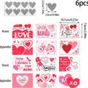 12 Pcs Valentine's Day Scratch Off Cards - DIY Naughty & Nice Interactive Greeting Kit with Silver Heart Stickers, Love Notes & Coupons, Gift for Kids Classmates Friends Couples Party Favors (Pink)