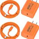 iPhone 17 Pro Max Charger Fast Charging, 2 Pack 40W USB C iPhone 17 Fast Charger Block with 10FT Long Type C to C Charging Cable for iPhone 17/17 Pro Max/17 Pro/Air/16/16 Pro Max/15/15 Pro Max, Orange