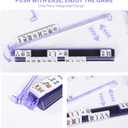 Mahjong Racks with Pushers, Anti-Slip Design Clear All-in-One Mahjong Racks and Pushers - Modern American Mahjong Tile Racks Set of 4 (Light Purple)