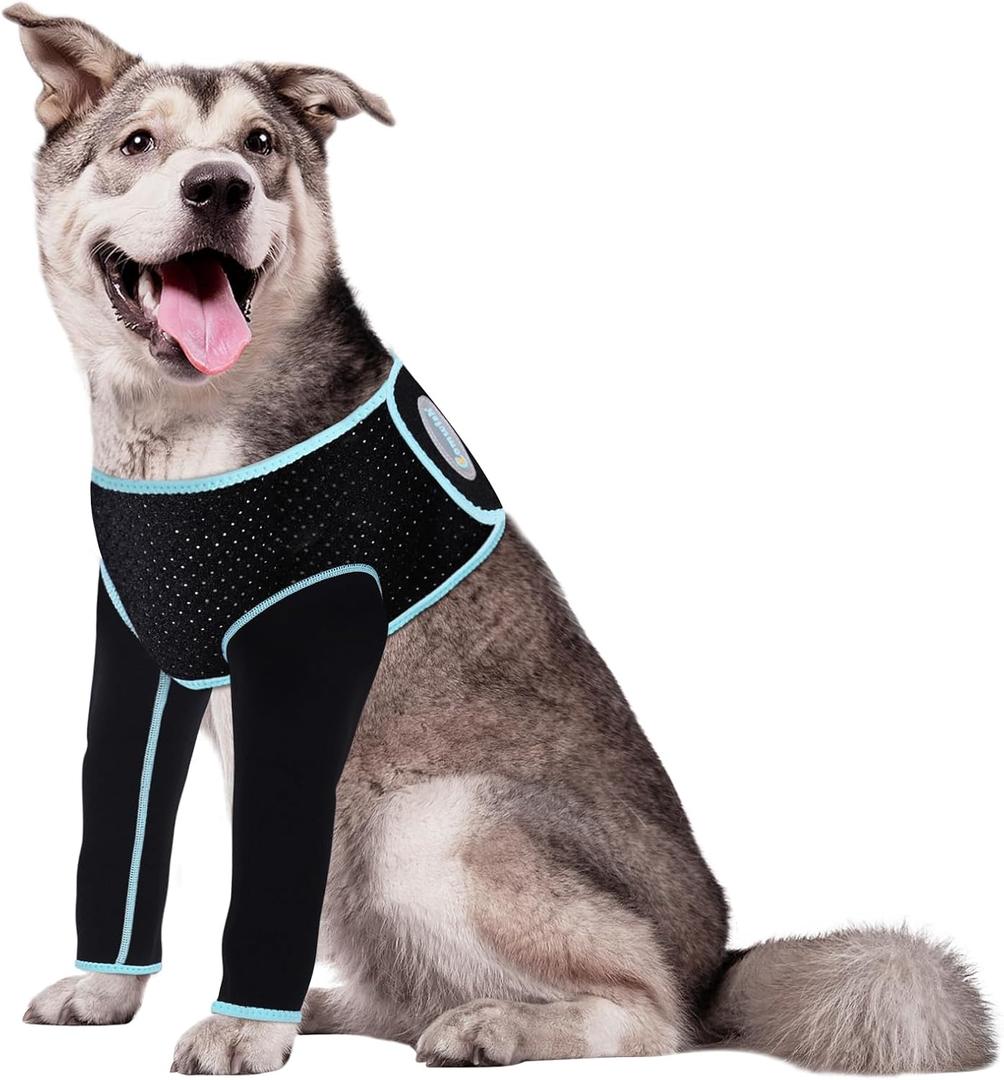 Recovery Sleeve for Dogs, Both Front Legs Protection After Surgery, Dog Leg Sleeve to Stop Licking, Bite and Keep Dry, Waterproof Abrasion Resistant Dog Recovery Sleeve (XL)