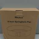 Springform Pan 9 Inch Nonstick Cheesecake Pan with Protector, Leakproof Spring Form Pan for Cheesecake, Round Cheese Cake Pans for Baking, 9 Inch Springform Cake Pan with 50Pcs Parchment Paper