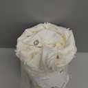 OWENIE Extra Long Beige Boho Shower Curtain, Chic Tufted Chevron Striped Textured Cloth Fabric Shower Curtains with Tassel for Bathroom, Soft Hotel Style Farmhouse, Machine Washable, 72x96