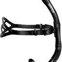 Seago Swim Snorkel for Lap Swimming, Dry Top Front Swimmer Snorkel for Adult Youth, Snorkel Gear Swimming Training Equipment in Pool and Open Water with Comfy Head Pads Food-Grade Silicone Mouthpiece (Black)