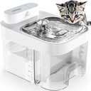 Cat Water Fountain, Wastewater Separation & No Filter Cotton, Pet Water Dispenser with 101oz/3L Large Capacity Tank, Wireless Automatic Water Fountains for Cats Indoor Cat Watering Supplies
