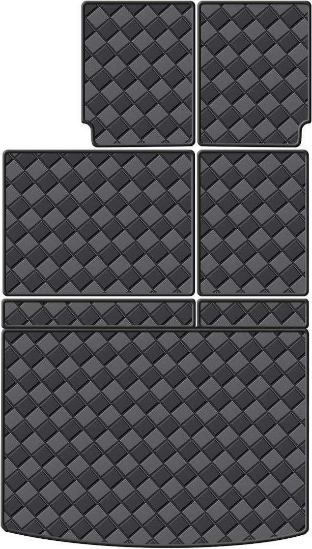 WDYOYS Cargo Mat for 2021-2024 2025 Chevrolet Suburban/GMC Yukon XL 7 Seats Trunk Mat & 2ND+3RD Row Rear Backrest Mat, All Weather Rear Cargo Liner Back Seat Cover Protector
