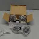 RidRed Office Chair Wheels Replacement Heavy Duty 2 Inch Roller Blade Wheels for Carpet Hardwood Floors,Support 2000 LB, Rubber Rollerblade Desk Chair Casters, Standard Stem Universal Fit, Set of 5 (Transparent Black)