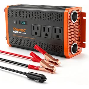 1000W Power Inverter for Vehicles, 12V DC to 110/120V AC Car Inverter with 3 AC Outlets, USB 24W/ PD 30W Fast Charger, Car Power Converter for Truck, Home, Laptop on Road Trip Essentials