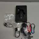 Motorcycle Bluetooth Headset, Helmet Communication System IP67 Waterproof, BT 5.4, HD Speakers, Noise Cancellation, Hands-Free Calls/Music, 2 Mics, 3 Faceplates (Carbon Black)