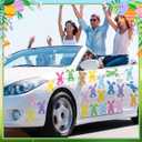 BBTO 30 Pcs Easter Garage Door Magnets Cute Bunny Rabbit Decals Colorful Garage Door Magnets Reusable Refrigerator Sticker Holiday Decorations for Decor Party Supplies