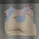 SALIA GIRL Training Bras for Girls 10-16 Sports Seamless Bra with Removable Padding Bras (Large, White/Beige/Pink/Blue)