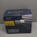 THREAD SPREAD 100% Egyptian Cotton King Size Sheets Set - Luxury 1500 Thread Count Egyptian Cotton Sheets King Size, Silky Soft, Cooling, Sateen Weave 17" Deep Pocket Bed Set - White