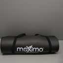 Maximo Fitness Yoga Mat - Multipurpose Exercise Mat for Men, Women and Kids, Ideal Non Slip Workout Mats for Yoga, Pilates, Gym Exercise with Carrying Strap (12mm Thick, Black)