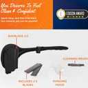 baKblade 2.0 PLUS - Back Shaver for Men (DIY), Ergonomic Handle, Shave Wet or Dry (Extra Blades Included)