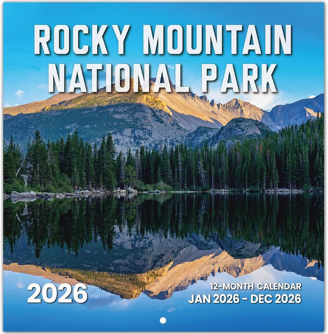 2026 Calendar, Rocky Mountain National Parks 2026 Wall Calendar Starts from January 2026, 11.6 x 24 Inches (Opened), Monthly Wall Planner Hanging with Premium Paper, Ideal for Office or Home, Giftable Present