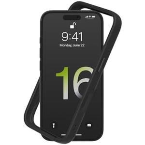 RhinoShield Bumper Case Compatible with [iPhone 16] | CrashGuard - Shock Absorbent Slim Design Protective Cover 3.5M / 11ft Drop Protection - Black