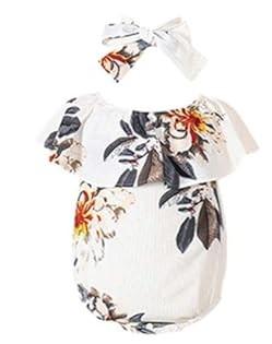 PopReal Mommy and Me Dresses Floral Printed Chiffon Bowknot Ruffles Short Sleeve Beach Mom Daughter Matching Outfits (9-12 Months, White Maxi)