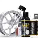 Mirror Silver Rim Touch Up Paint, Rim Repair Kit Curb Rash, Wheel Touch Up Paint for Quickly Fix Rim Scratches, Chips and Surface Damage