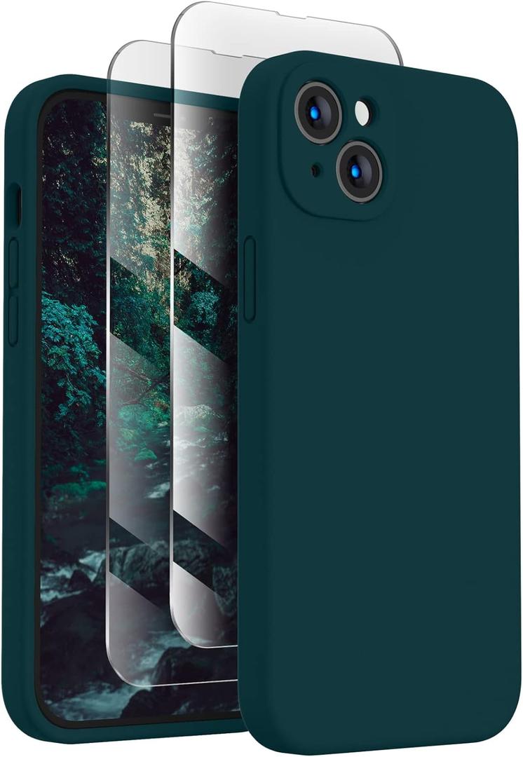 FireNova Designed for iPhone 13 Case, Silicone Upgraded [Camera Protection] Phone Case, Soft Anti-Scratch Microfiber Lining Inside, 6.1 inch, Teal