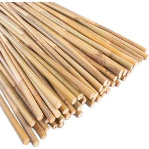 0.32-0.4"/ 4 Feet Garden Stakes, Natural Bamboo Sticks Plant Stakes for Indoor and Outdoor PlantsPoles for Tomatoes, Beans, Potted Plants(50Pcs)
