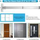 IRONWALLS Push Bar Panic Exit Device with Exterior Lever Keyed Alike, 2-Pack 27.5” Stainless Steel Panic Bar Lock Set for Commercial Door, Fire Emergency Exit Door Panic Hardware for Hotel, Hospital