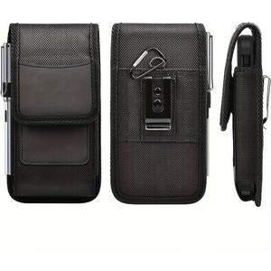 Phone Holster for Google Pixel 10,10 Pro,10 Pro XL / 9a 9 Pro XL 8a 8 7a 6a 5 4, Cell Phone Case Belt Clip Carabiner Card ID Holder Vertical Carrying Heavy Duty Nylon Cellphone Pouch Bag