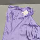 2026 Satin One Shoulder Maxi Dress for Women Summer Silk Formal Elegant Backless Ruffle Sleeveless Wedding Guest Dresses (Lilac, XL)