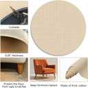2Pcs Round Recliner Floor Protector Recliner Pads Swivel Chairs Recliners Rug for Floor Circle Anti Slip Furniture Pads Rubber Non Skid Furniture Gripper Mats