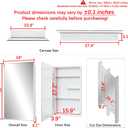 Fundin White Medicine Cabinet Recessed or Surface Mount, Bathroom Medicine Cabinet with 18 x 30 Beveled Mirror and Adjustable Staggered Shelves, Wall Mount