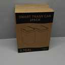 2 Pack 2.7 Gal Bathroom Trash Can with Lid, Automatic Trash Can Small Smart Garbage Can Touchless, Slim Motion Sensor Waterproof Plastic Trash Bins for Bedroom Office Kitchen Toilet (White)