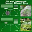 Garden Mesh Netting Kit, 2 Pieces 8x20FT Garden Netting, 100 Garden Hoops 80 Connectors 72 Clips 1 Pair Gloves, Protection for Plant Vegetable Fruits Flowers Greenhouse (White 8 * 20ft)