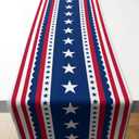 OHOME 4th of July Decorations - Patriotic USA Stars Table Runner for Home | Memorial Day Decorations - 250th Anniversary Fourth of July Accessories Decor Party Supplies Indoor Outdoor