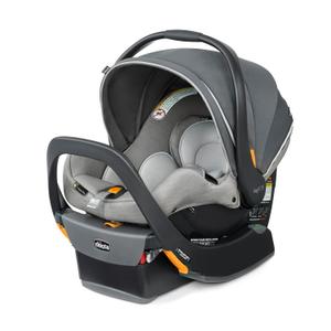 Chicco KeyFit 35 Zip ClearTex Infant Car Seat and Base - Rear-Facing for 4-35 lbs Infants, With Head/Body Support, Zip Shield, Compatible with Chicco Strollers (Ash)