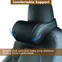 TOPABYTE Car Neck Pillow Memory Foam Automotive Seat Cushions of Headrests for Relieving Neck Stiffness Seat Neck Support Pillow, Fits All Vehicles, 2 Pieces, Black