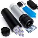 YOUSHARES Electric Insulin Cooler Travel Case, 35-68F Custom & Display Temperature Medical Cooler with Biogel & USB Charger, TSA Approved Diabetic Medication Refrigerator, Portable for 17 Pens (C3_Black)