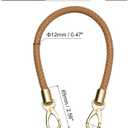 uxcell Leather Purse Strap, 2Pcs 50cm/19.7" PU Braided Purse Replacement Handle for Women's Handbag Underarm Bag Tote (Coffee)
