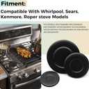 Gas Stove Burner Caps W10832694 for Whirlpool Stove, Cooktop Surface Burner Cap Set of 5, Replacement W10597133 AP5988633 PS11727796 4363154