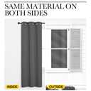 NICETOWN Room Darkening Draperies Curtains Panels, 2 Panels Grey W52 x L108