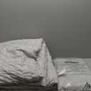 FUANNA Queen Comforter Set 7 Pieces, Luxury Seersucker Bed in a Bag Queen Size for All Seasons, Soft Bedding Set with Comforter, Flat Sheet, Fitted Sheet, Pillowcases & Shams for Bedroom,Light Grey