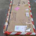 Signature Design by Ashley Loyaska Casual Sofa Table with Marble Top, Brown & White (Two Tone)