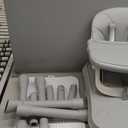 6 in 1 Baby High Chair, Convertible Highchair for Babies and Toddlers (Grey)