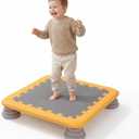 Mini Trampoline for Kids, 25 Inch Sensory Bounce Board for Balance & Coordination, Non-Slip Rebounder Board for Kids Ages 3+, Indoor Mini Trampoline with Stable Base