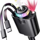 Retractable Car Charger with Aromatherapy and Starlight, 5 in 1 USB C Car Charger Adapter, 69W Fast Charging Cars Phone Chargers, Cars Air Freshener Compatible with iPhone 16 15 14 13 12 and Android