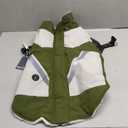 IECOii Dog Coat with Harness Built in - Green, Large - Waterproof Winter Coat, Fleece Lined Snow Jacket for Dogs