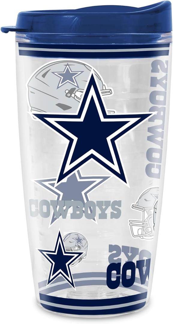 Rico Industries NFL Football Double Wall Mayhem 16oz Tritan Tumbler W Lid