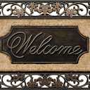 A1HC Natural Coir and Rubber Doormat 18" x 30", Heavy Duty, Thick Durable Front Door Mat, Thin Profile, Easy to Clean, Long Lasting Entryway Doormats