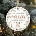 4 x Baby Ornament 2026, The More The Merrier Coming Soon 2026 Ornament  Pregnancy Announcement Christmas Ornament for Expecting Parents, Grandparents to Be Gift, New Baby Reveal Holiday Keepsake