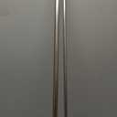 Double Curtain Rods Brushed Nickel, Double Drapery Rod 36-72 Inch, Heavy Duty 1 Inch Front and 5/8 Inch Diameter Back Adjustable Dual Curtain Rod with Cap Finials